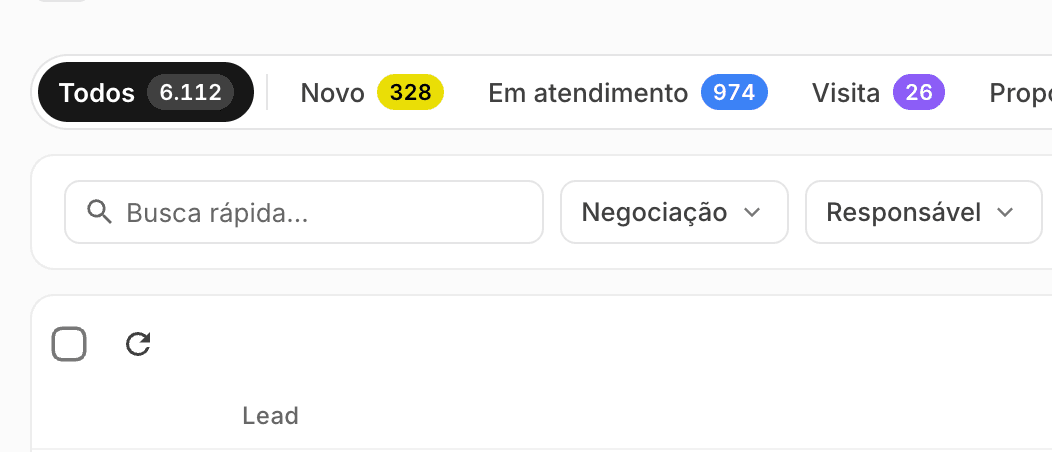 Filtros redesenhados com foco em agilidade