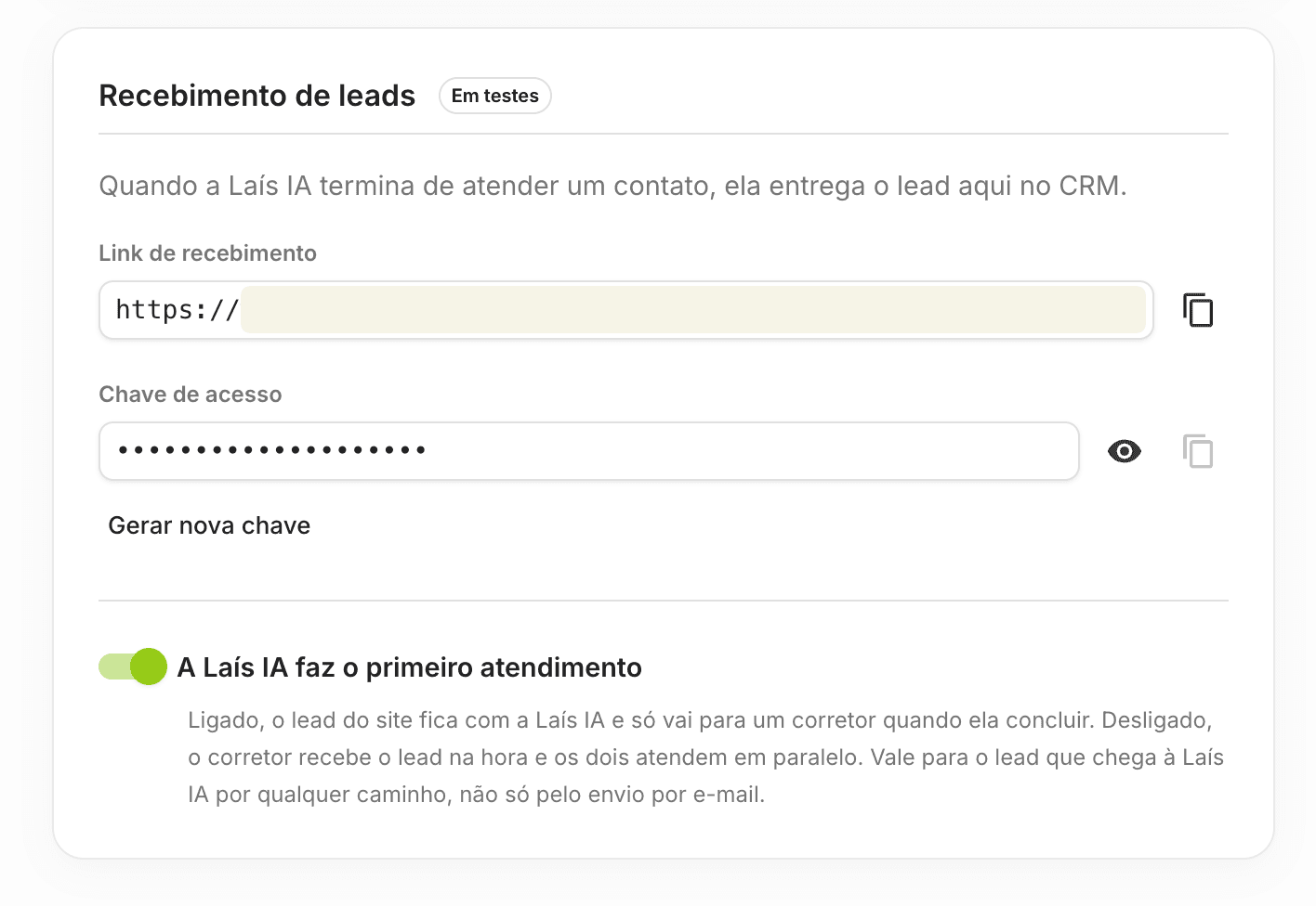 Laís IA: agora recebemos os leads