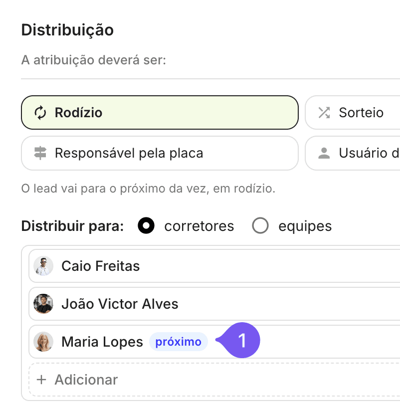 Veja quem é o próximo do rodízio