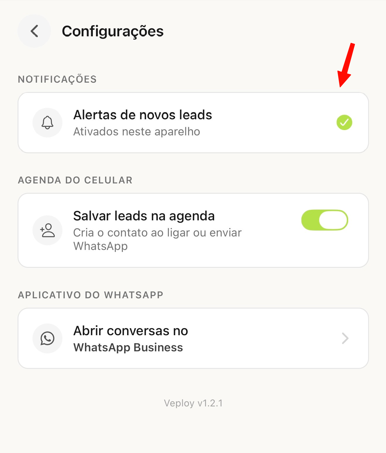 Confira os alertas de novos leads